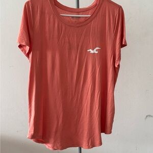 Hollister Women's Short Sleeve Tee in Coral